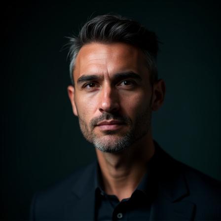 Retrato profesional de Andrés Vega, Editor de Post-producción de Taita Prisma.